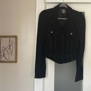 Black Jacket with Silver Hardware and the most beautiful piping. Sz.2